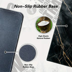 Black marble stripe Desk Mat Modern Abstract