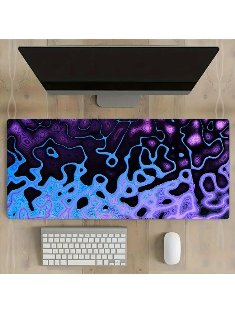 Topographic Abstract Fluid Line Mouse Pad