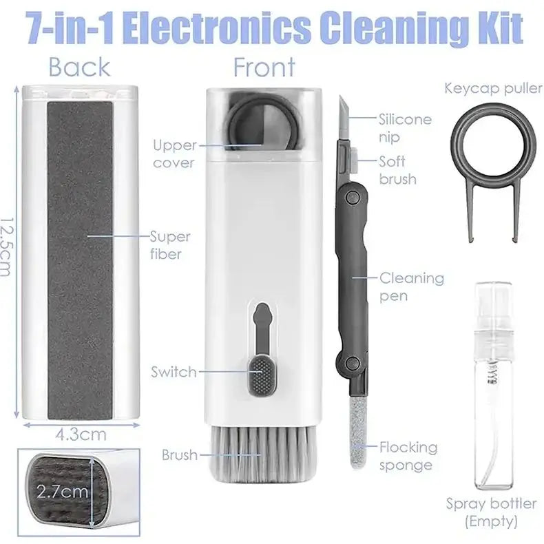 7-in-1 Computer Keyboard Cleaner Brush Kit Earphone