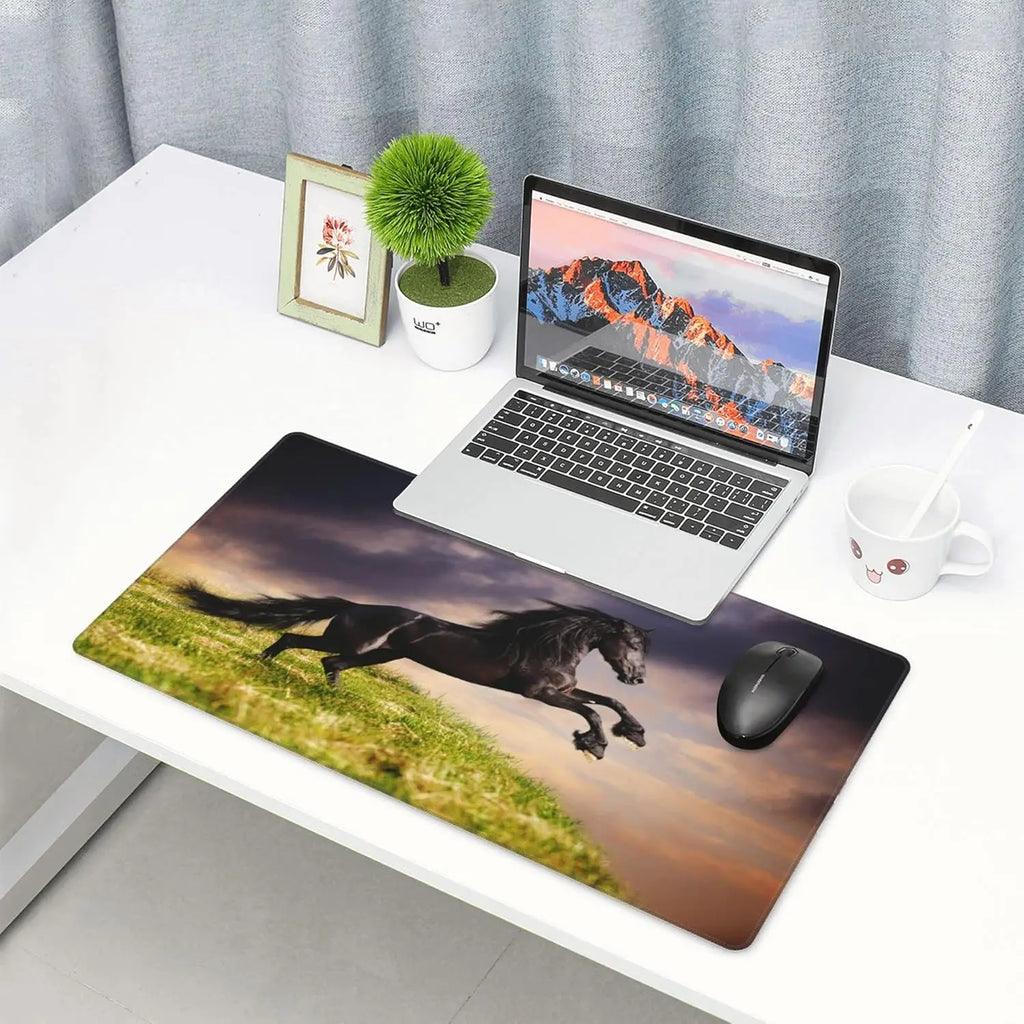 Desk Mat Pattern Black Extended