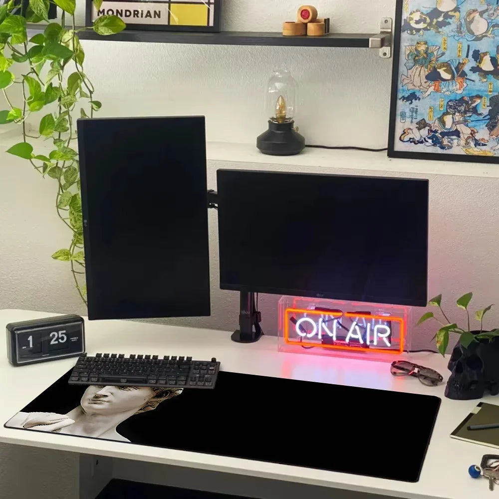 Retro Plaster Statue of David Art tabletop