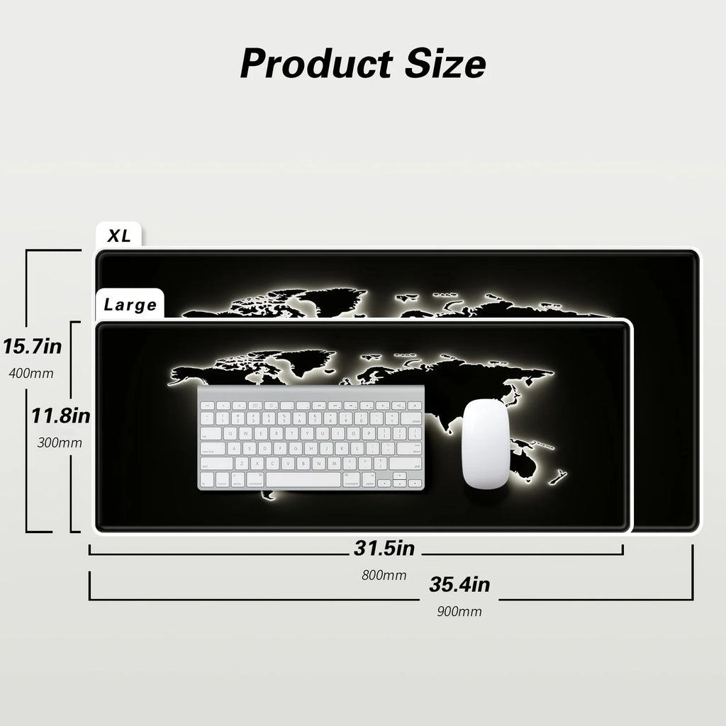 Large Retro Black World Map