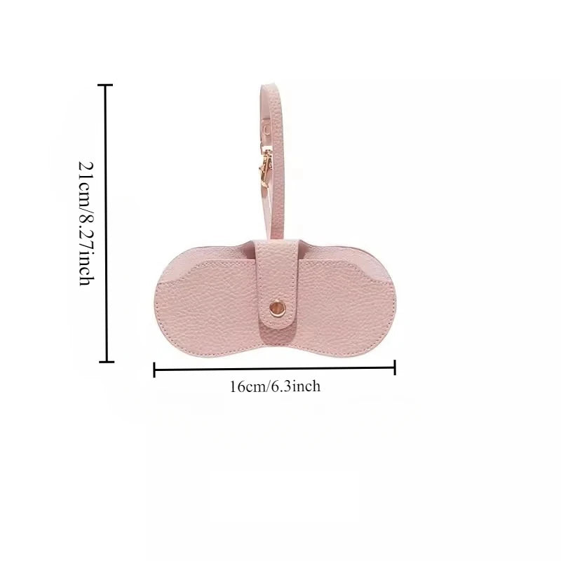Portable Glasses Bag Soft Leather Sunglasses Pouch Slim Fashion Glasses Case Holder Glasses Organizer Travel Sunglasses Pouch