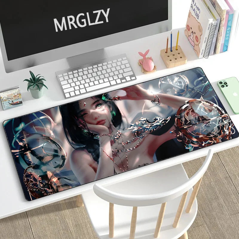 Female office computer