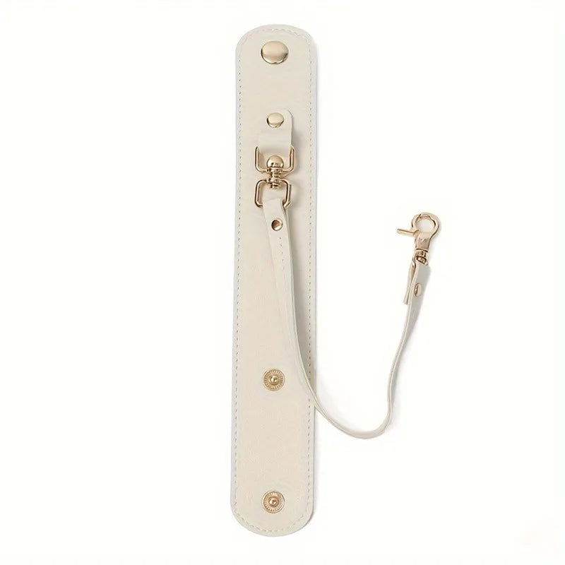 Vintage Leather Glove Holder Strap With Clasp Leather Towel Holder For Handbag