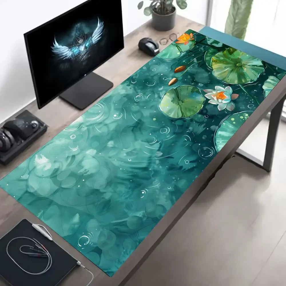 Pond lotus leaf Mouse PC Pad