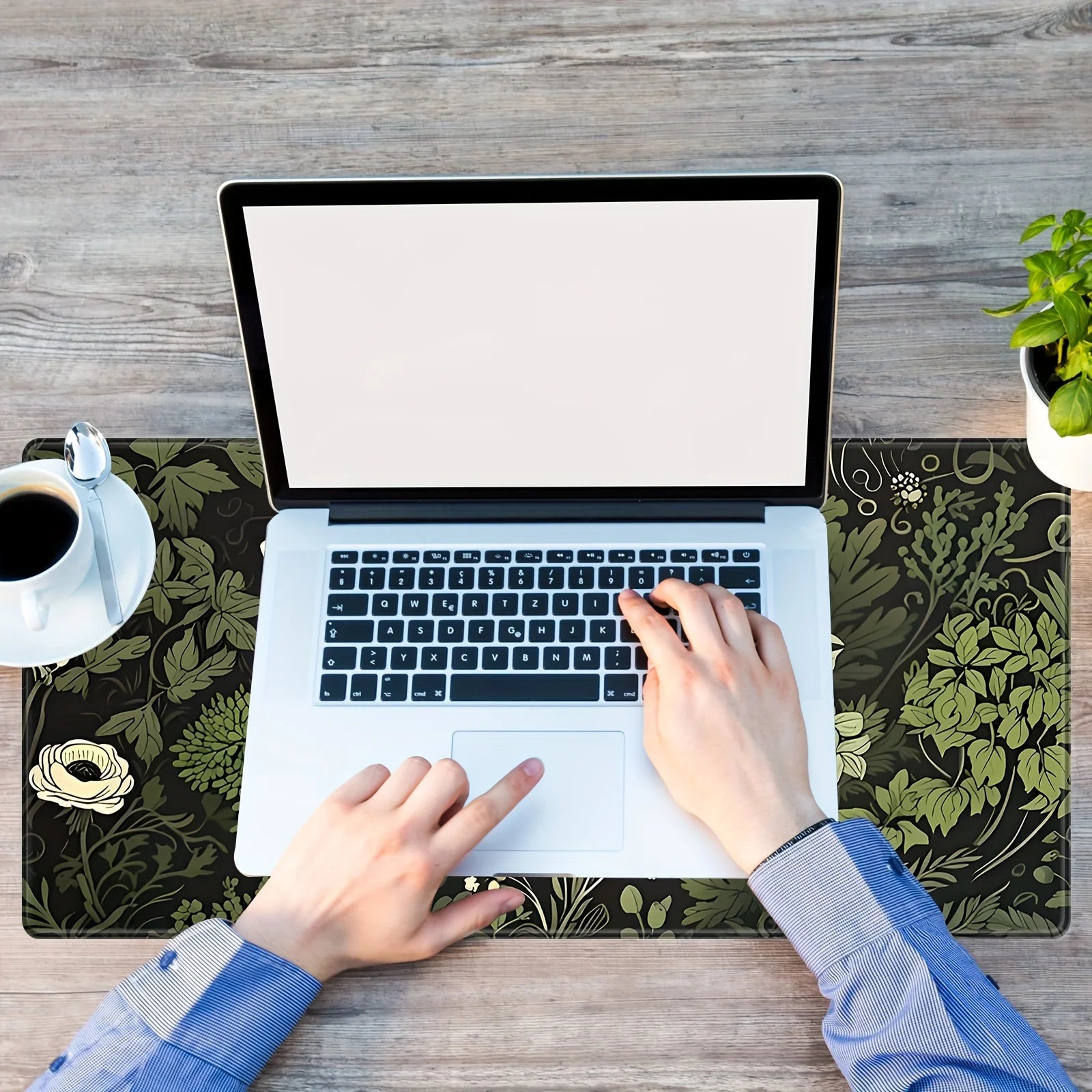 Botanical Green Floral Plant Mouse