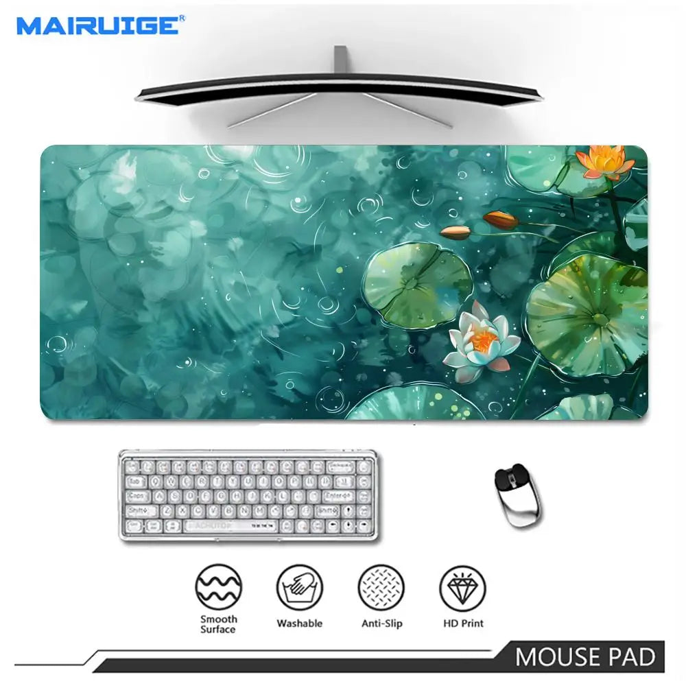 Pond lotus leaf Mouse PC Pad