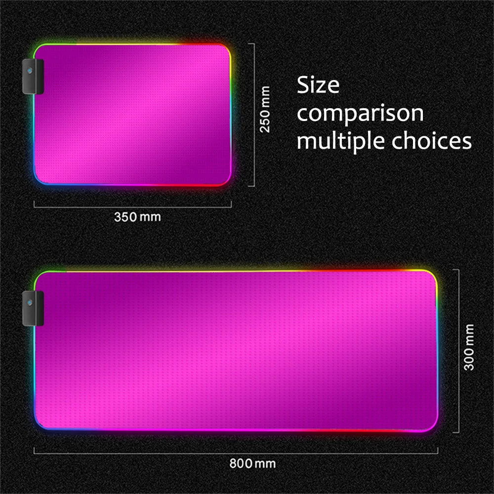 Pink Mousepad Rgb Monochrome Background Backlight LED