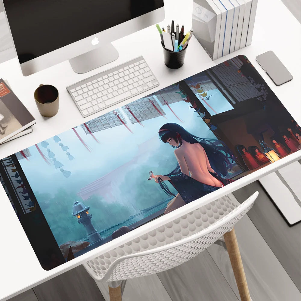 Female office computer