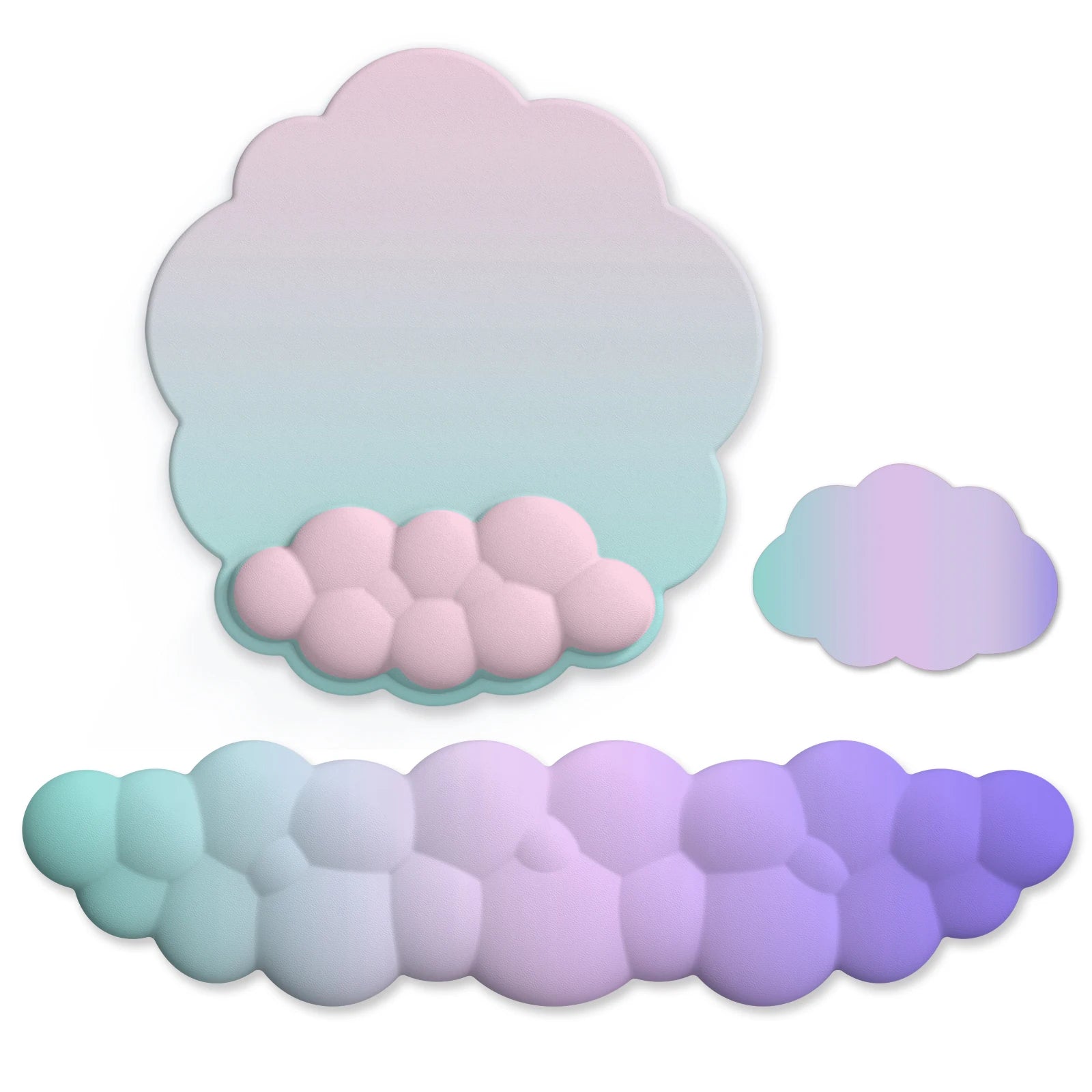 Cloud Mouse Pad Keyboard Wrist Rest Set