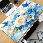 1pc Blue Floral & White Rose