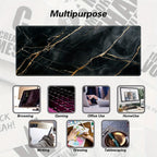Black marble stripe Desk Mat Modern Abstract