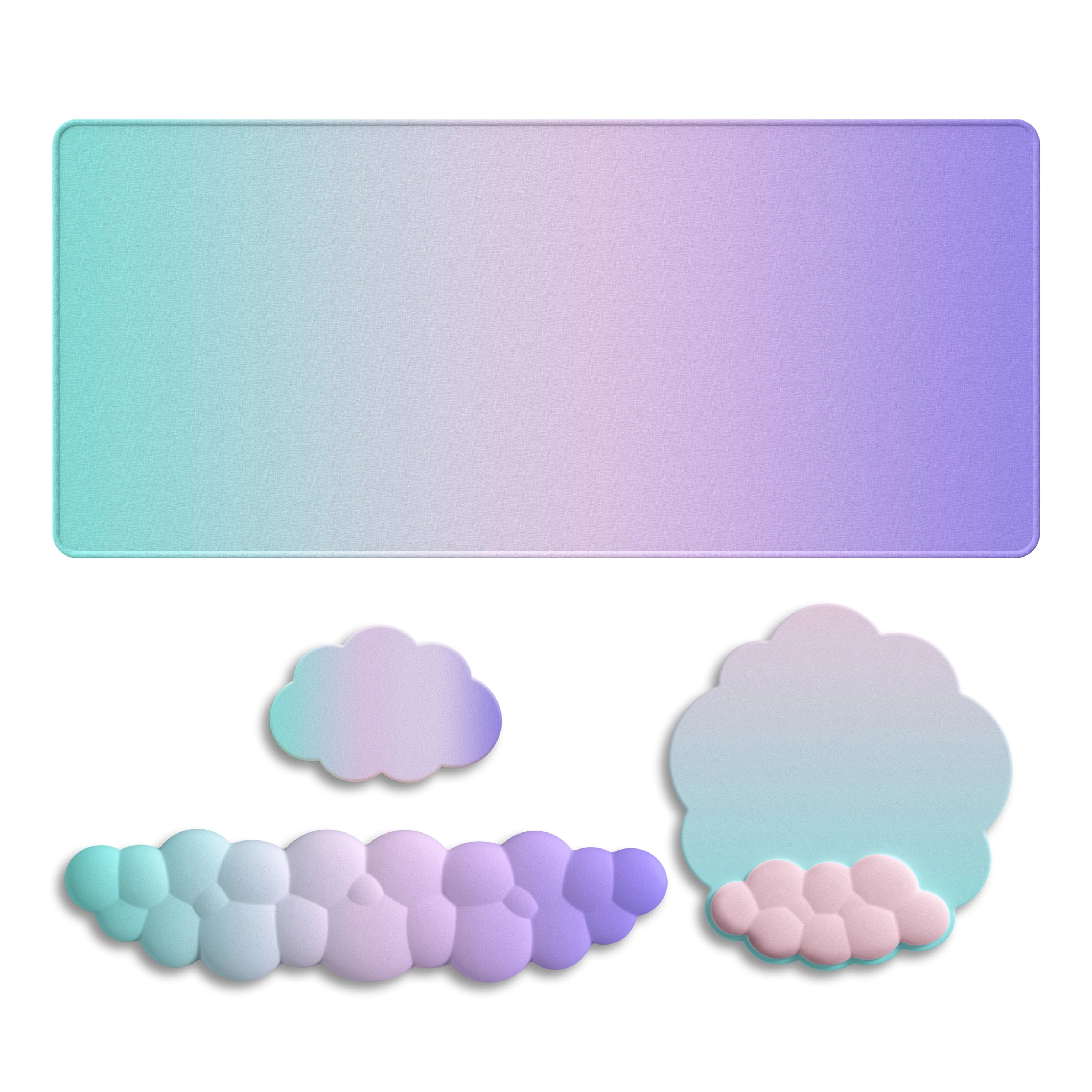 Cloud Mouse Pad Keyboard Wrist Rest Set