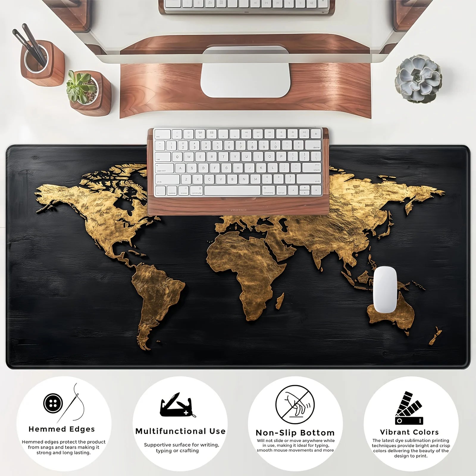 World Charcoal Ocean Design for Office and Gaming