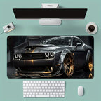 Sleek Golden Gray Sports Car