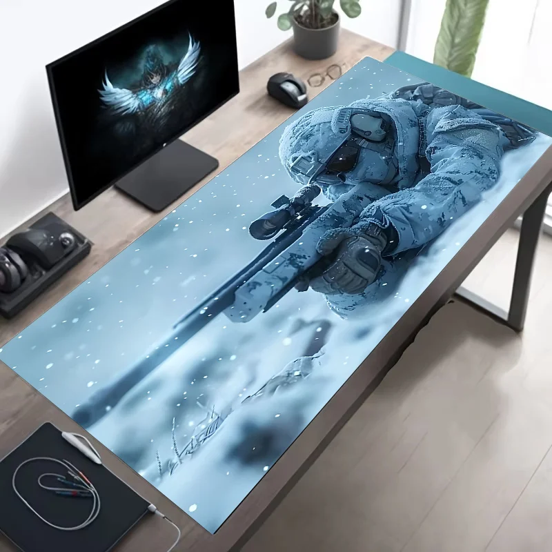 Large Mouse Pad Tactical Soldier Design Non-Slip