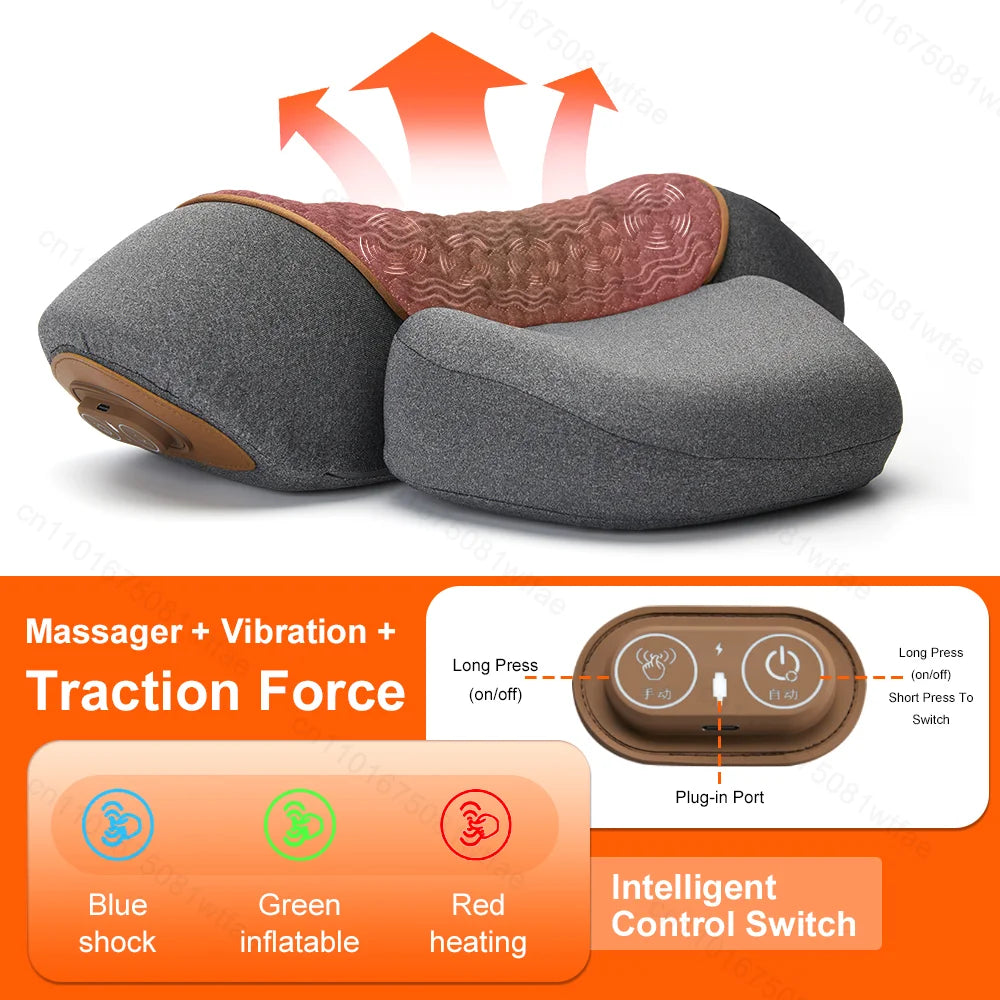3 In 1 Neck Massager Pillow Electric Cervical