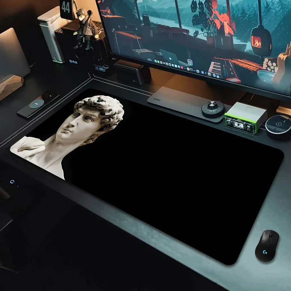 Retro Plaster Statue of David Art tabletop