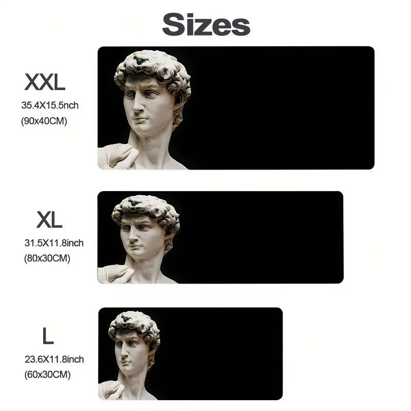 Retro Plaster Statue of David Art tabletop