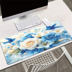 1pc Blue Floral & White Rose