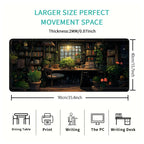 Black Cat Green Plants Design