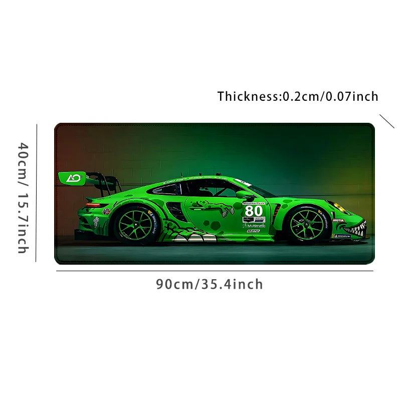 Green Racing Porsche Car