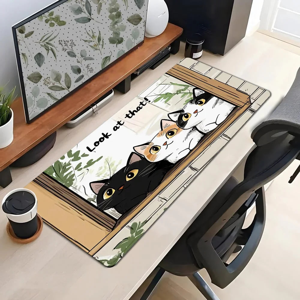 Cartoon Cat Mouse Pad