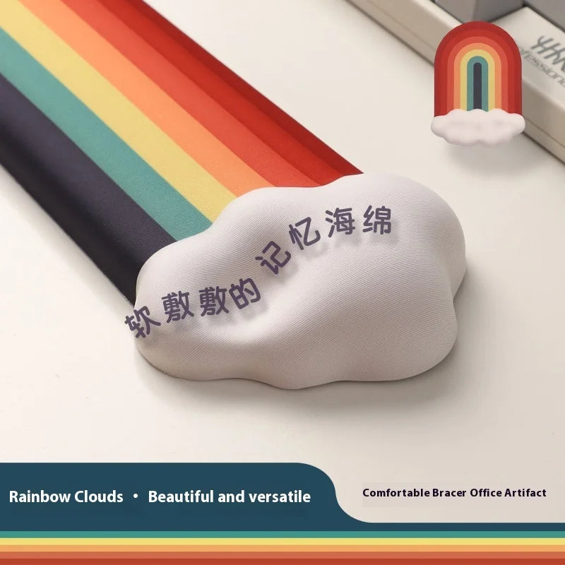 Ergonomic Cloud Wrist Pad - Rainbow Gradient