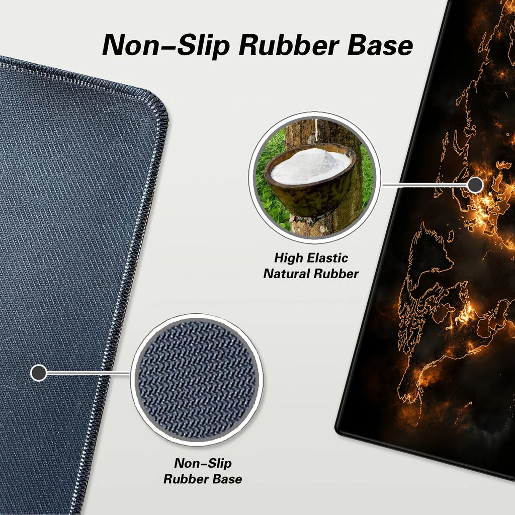 Large World Map Mouse Pad