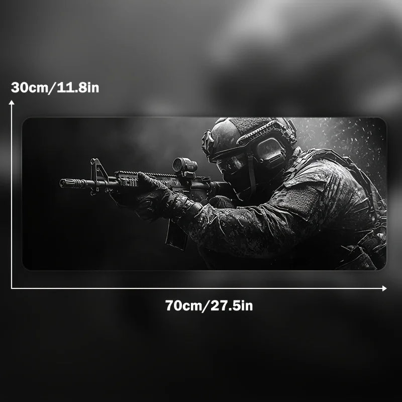 Large Mouse Pad Tactical Soldier Design Non-Slip