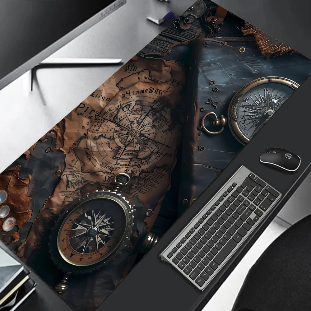 Vintage Steampunk Compass Design Mouse Pad