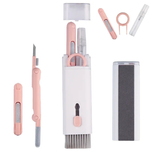 7-in-1 Computer Keyboard Cleaner Brush Kit Earphone