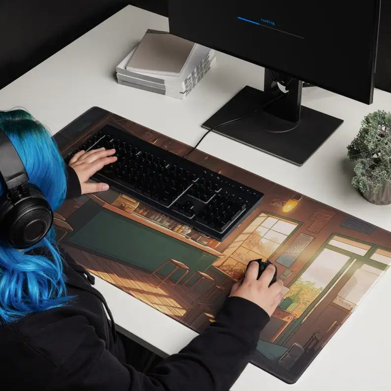 Kawaii Anime Coffee Shop Art