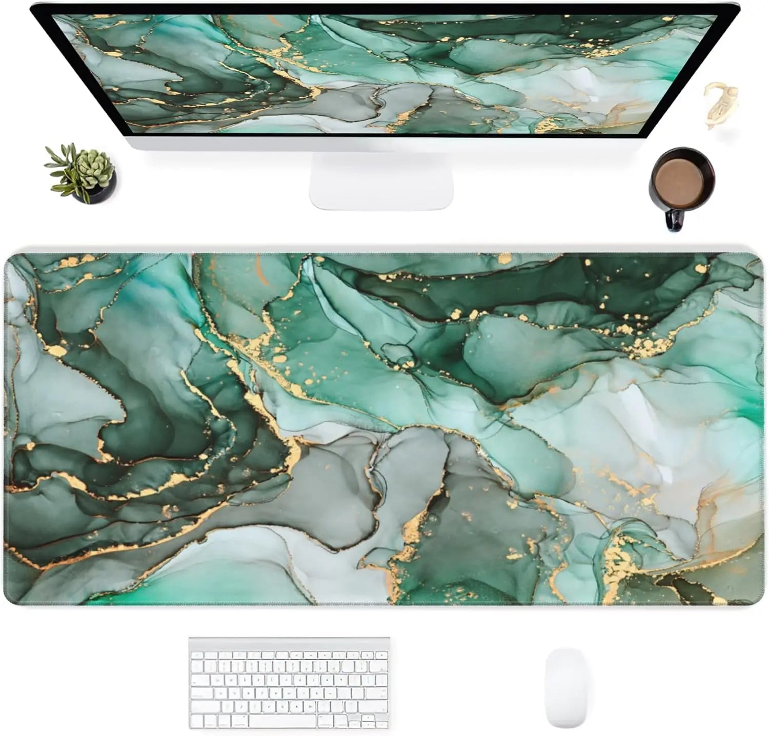 Desk Mat Pattern Black Extended