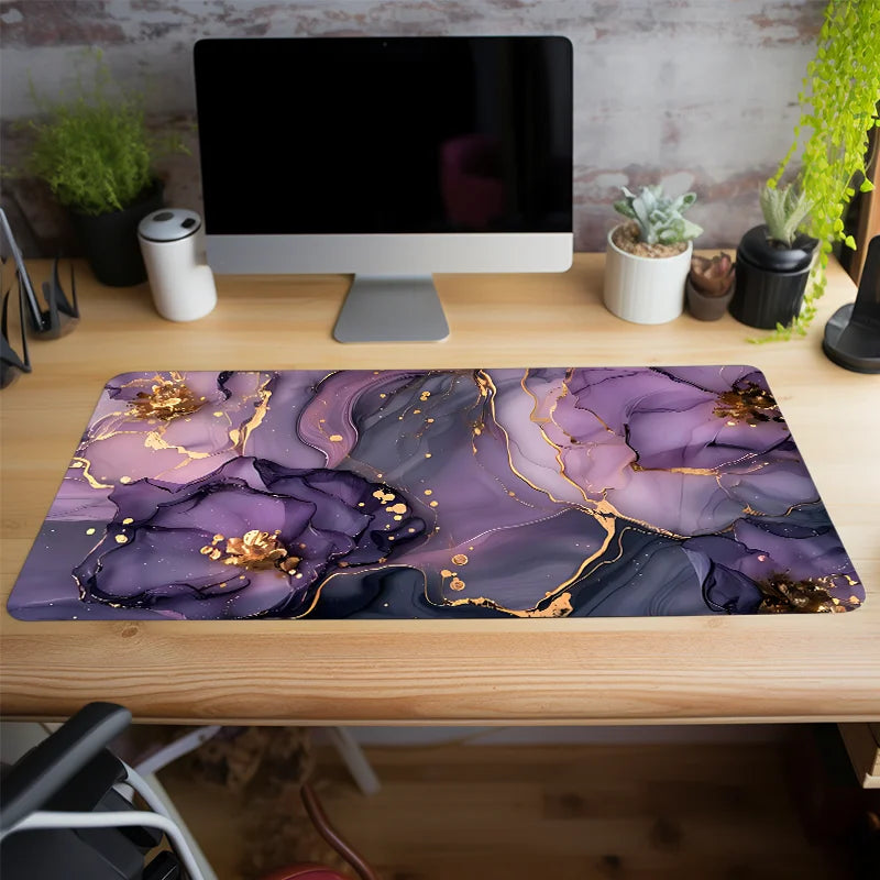 Purple Marble with Gold Edges