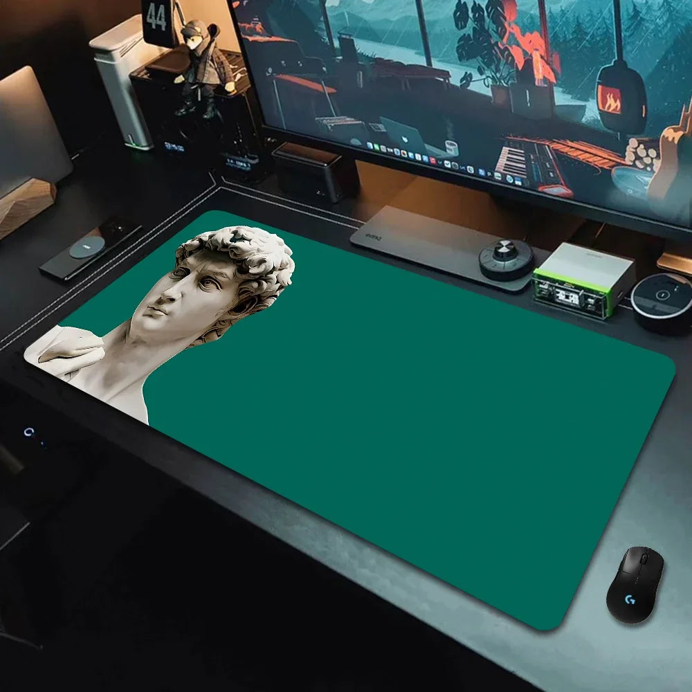 Retro Plaster Statue of David Art tabletop