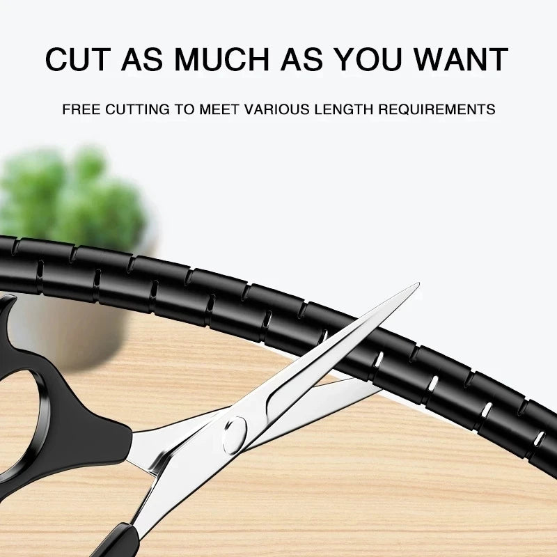 2M/1M Flexible Spiral Cable Wire Protector Cable Organizer