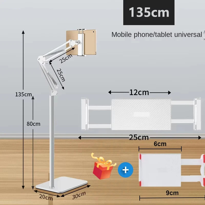 Metal Carbon Steel Flexible Arm Floor Tablet holder stand - Bed Stand For Lying Down Support Cell Phone IPad Bracket Grip