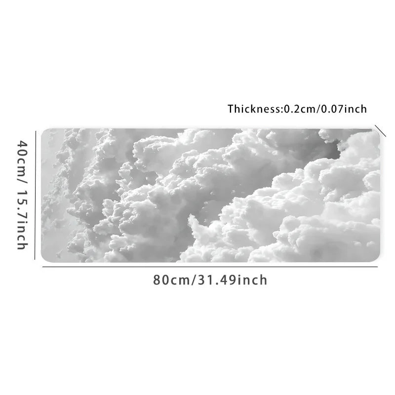 White cloud mouse pad