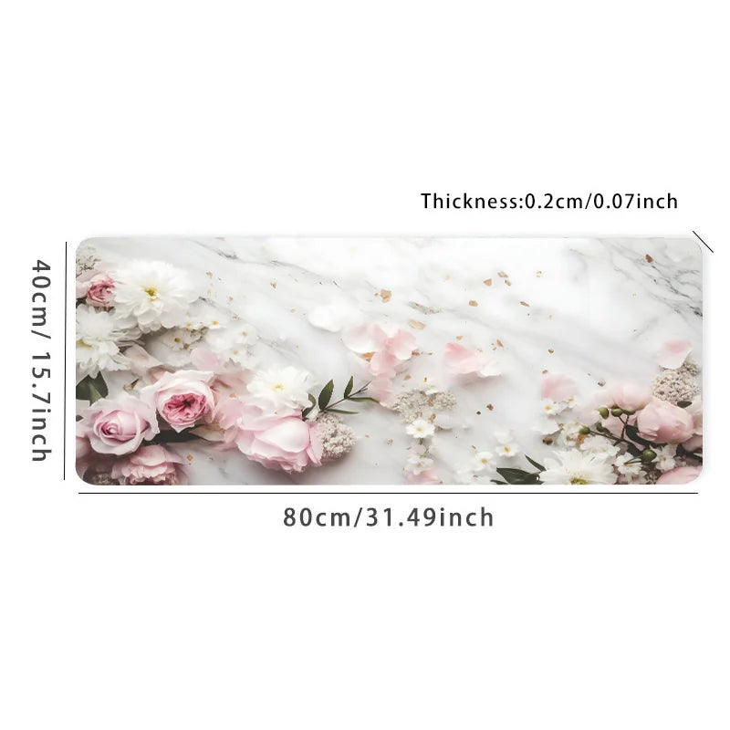 Flowers White Marble