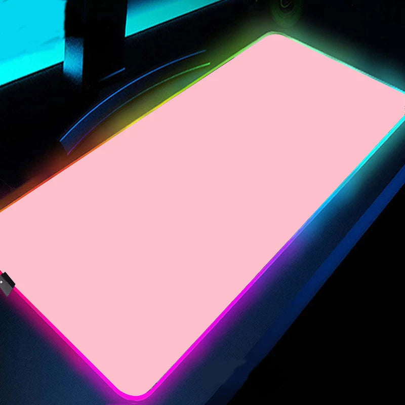 Pink Mousepad Rgb Monochrome Background Backlight LED