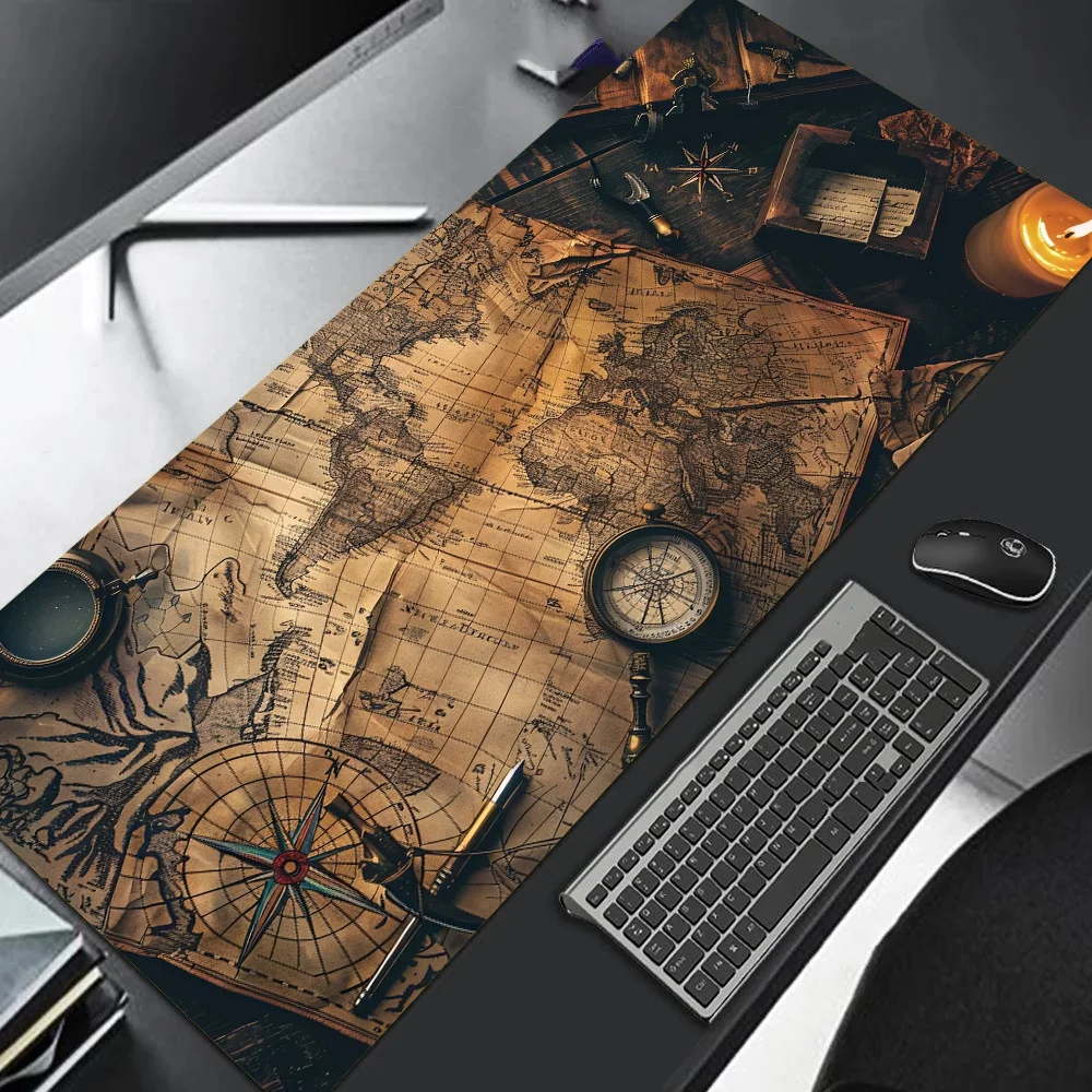 Vintage Steampunk Compass Design Mouse Pad