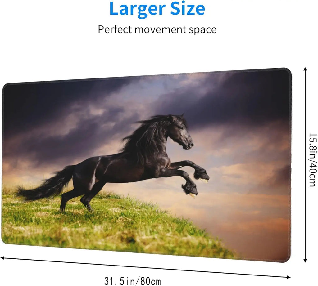 Desk Mat Pattern Black Extended