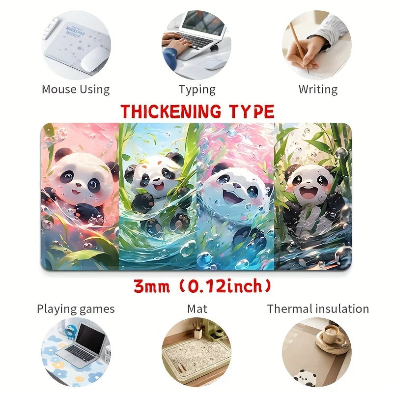 Large Cute Panda Mouse Pad Anime
