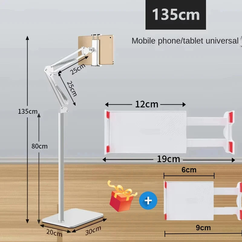 Metal Carbon Steel Flexible Arm Floor Tablet holder stand - Bed Stand For Lying Down Support Cell Phone IPad Bracket Grip