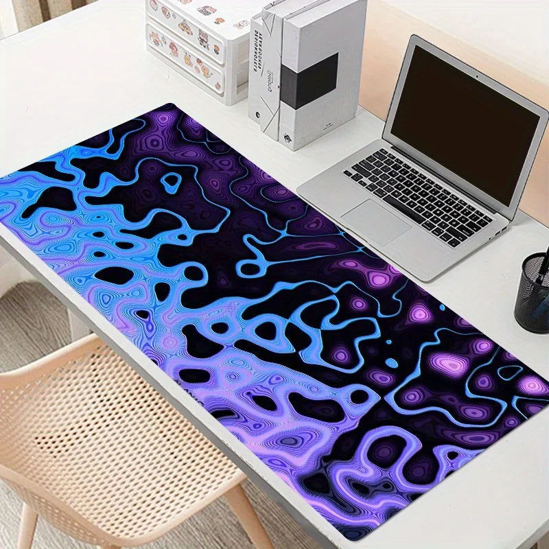 Topographic Abstract Fluid Line Mouse Pad