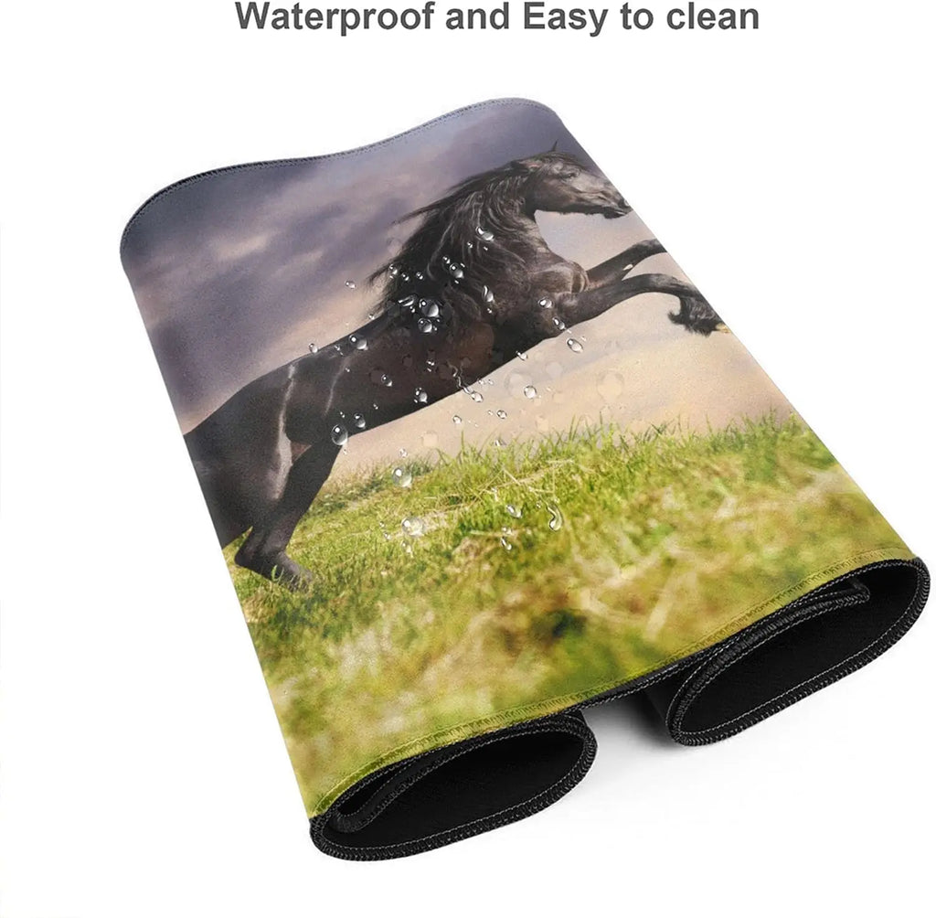 Desk Mat Pattern Black Extended