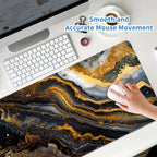 Golden Marble Large Mouse Pad