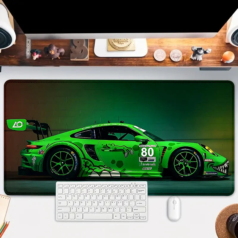 Green Racing Porsche Car